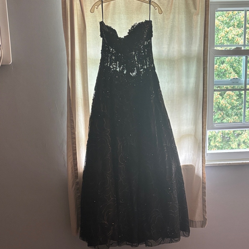 Jovani Black Strapless Formal Gown- Excellent Condition